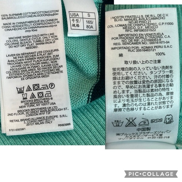 Brooks Brothers “346” 100 % Supima cotton teal blue black trim cardigan sweater - Picture 10 of 11